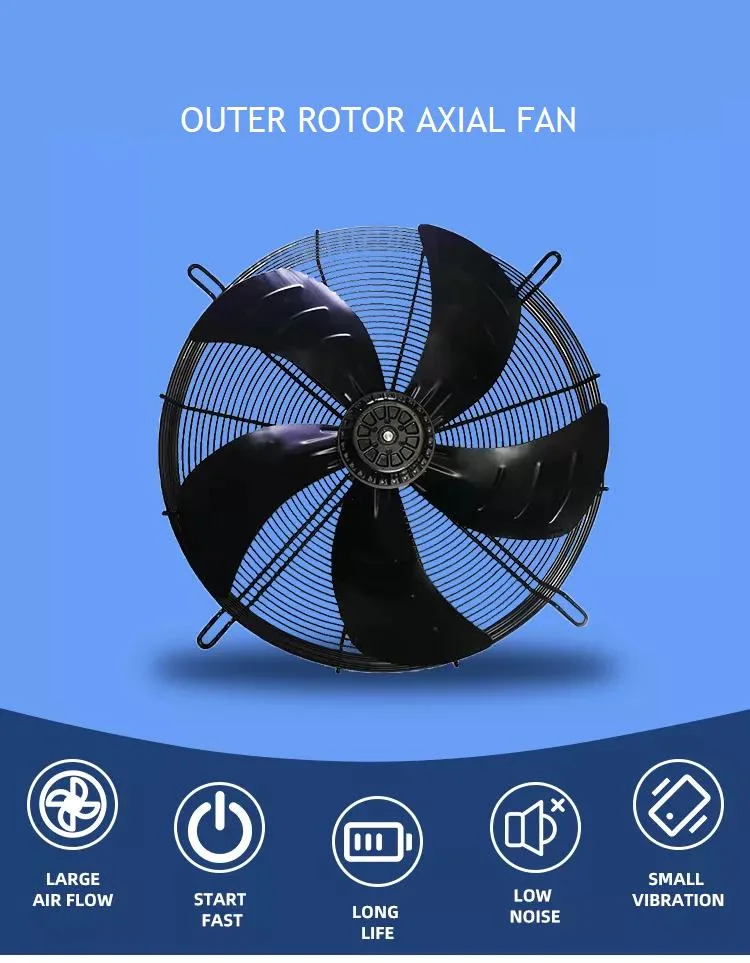 Outer Rotor Fan Axial Fan with External Rotor Motor Wall Fan Volume 500-13000 M3/H